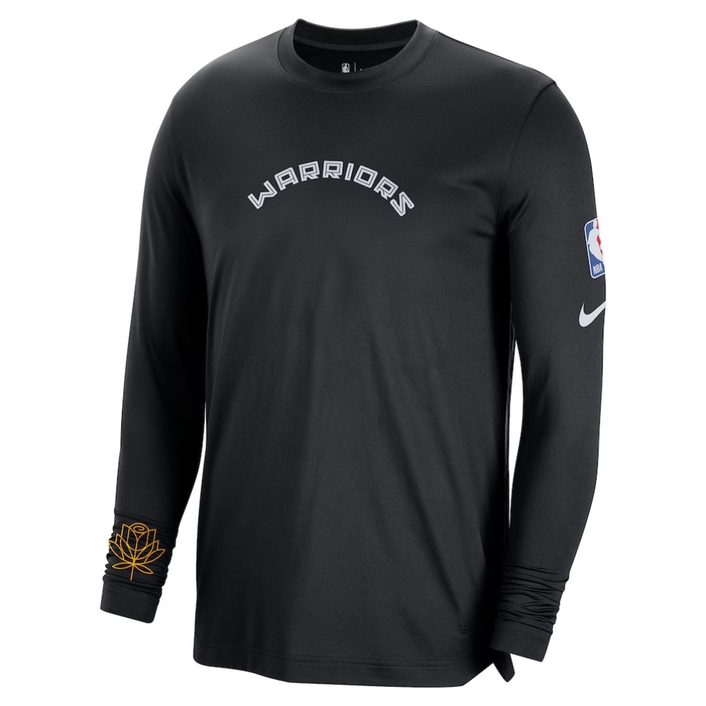 Nike Golden State Warriors City Edition Long Sleeve DN6450-010 (Black/Gold)